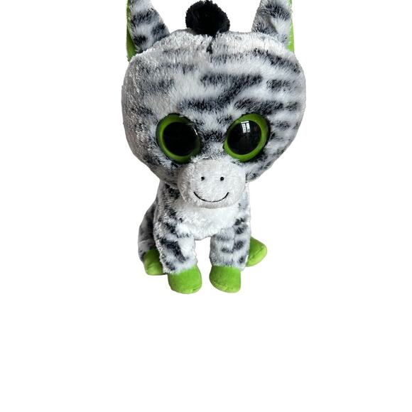 Ty‎ Beanie Boos Zig Zag The Zebra 6" Stuffed Plush Solid Eyes 2014 - Picture 2 of 13